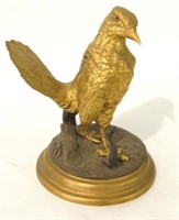 French Dore Bronze inkwell "Bird & snake"