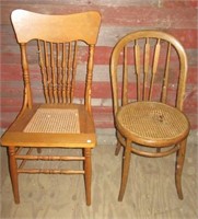 Oak chair with cane seat (Good used condition)