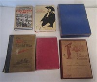 (6) Military books including General Custer, WW I