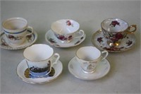 5 Cups & Saucers including Trimont
