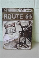 Route 66 Hi-way Cafe Tin Sign 8 x 12