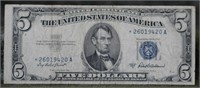 1953 STAR 5 $ SILVER CERTIFICATE