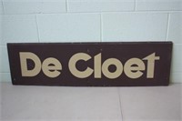 Vintage DeCloet Tin Sign 12 x 42.5