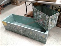 Painted flower boxes - wood and ammo case