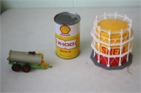 Shell X100 Can with Storage Tank & Tanker