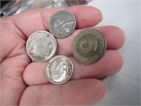 Lot of 4 Vintage Coins