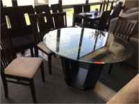 Round Glass Dining Table w/ 4 Chairs - 48" - $599