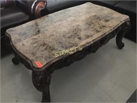 Faux Marble Top Coffee Table - 30" x 52" - $799