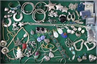 Huge Group of Sterling Silver Jewelry