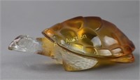 Lalique, France Amber Figural Turtle