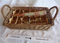 2 Vintage Egg Crates in Basket