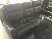 Brown Bonded Leather Reclining Couch - $1,500