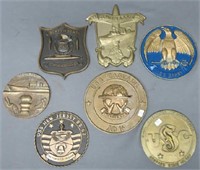 COLLECTION OF 7 BRONZE & BRASS PLAQUES