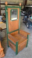 WOOD HALL COMMODE WITH MIRROR