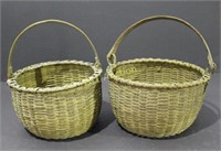 Two Early Splint Woven Baskets