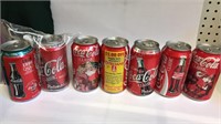 7 Full Coca-Cola Cans  12oz