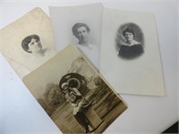 REAL PHOTO POST CARDS LOT OF 4 Women