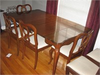 GIBBARD'S DINING ROOM TABLE SET w/Leafs & 6 Chairs