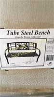 Tube steel garden bench