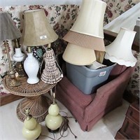 Lamp lot & more~Capodimonte style, shades & more