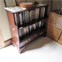 Harden bookcase w/brass handles & drawer base