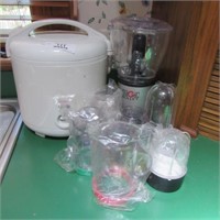 New Magic Bullet juicer, accessories & rice cooker
