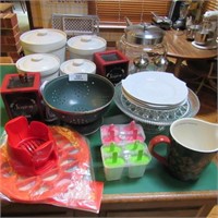 Kitchen lot~cannisters, strainer, ice pop makers++