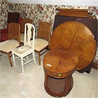 Drexel Table, stand, chairs, assorted chairs & etc