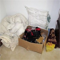 Camera accessories, bedding, Redskins items, etc