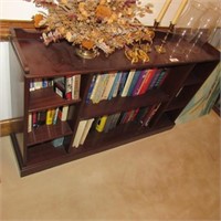 Bookcase & contents, books, candle holders & more
