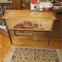 Gorgeous painted server/cabinet with fruit motif