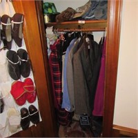 Closet lot~coats, jackets,shoes, leather bags, etc