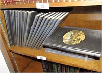 Civil War books on 4th shelf of built in bookcase