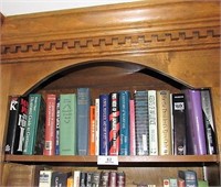 Books~contents of top shelf of built in bookcase