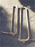2 Metal Cow Stanchions