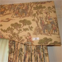 Colonial scene window treatment/curtains