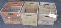 4 Wooden Beverage Crates