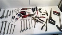Vice grips, wrenches, pliers and other assorted