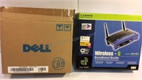 Linksys Wireless-G broadband router and Dell A215