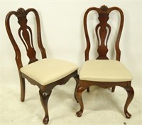 SET OF FOUR QUEEN ANNE STYLE SIDE CHAIRS