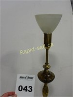 Vintage Brass & Glass Floor Lamp