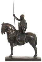 E. Fremiet Bronze Sculpture – Cavalier Romain