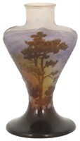 Emile Galle 4 Color Cameo Glass Vase