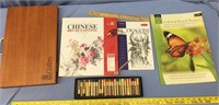 Lot of artist supply box, a colored pencil basics