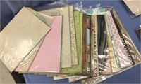 Large lot of decorative card stock, and colored pa