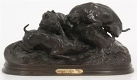 P.J. Mene Bronze Sculpture – The Rabbit Hunt