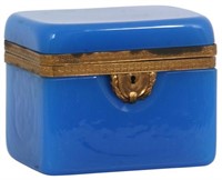 Blue Opaline Glass Box