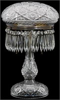 Brilliant Cut Glass Table Lamp w/ Prisms