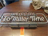 Welcome to Miller Time Neon Sign