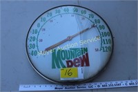 Large Mountain Dew Thermometer